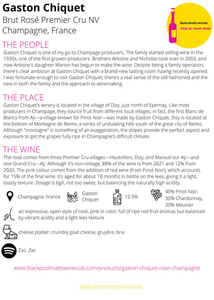 Gaston Chiquet Brut Rosé Reserve Champagne NV