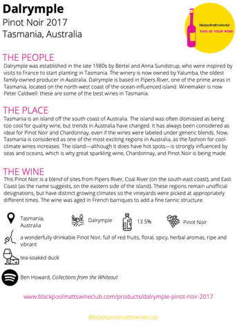 Dalrymple Estate Pinot Noir Tasmania 2017